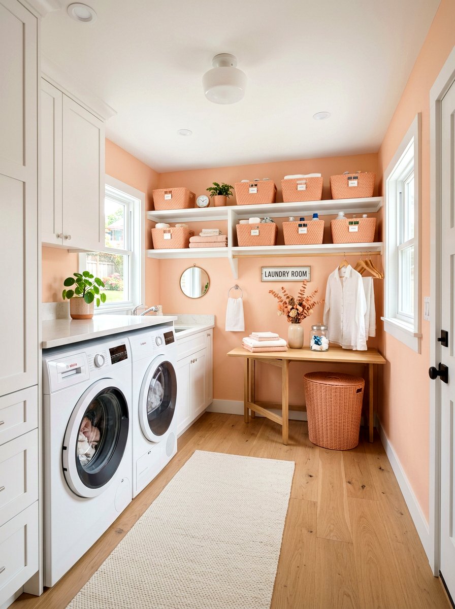 Peach Laundry Room Decor - 25 Spring Peach Decor Ideas