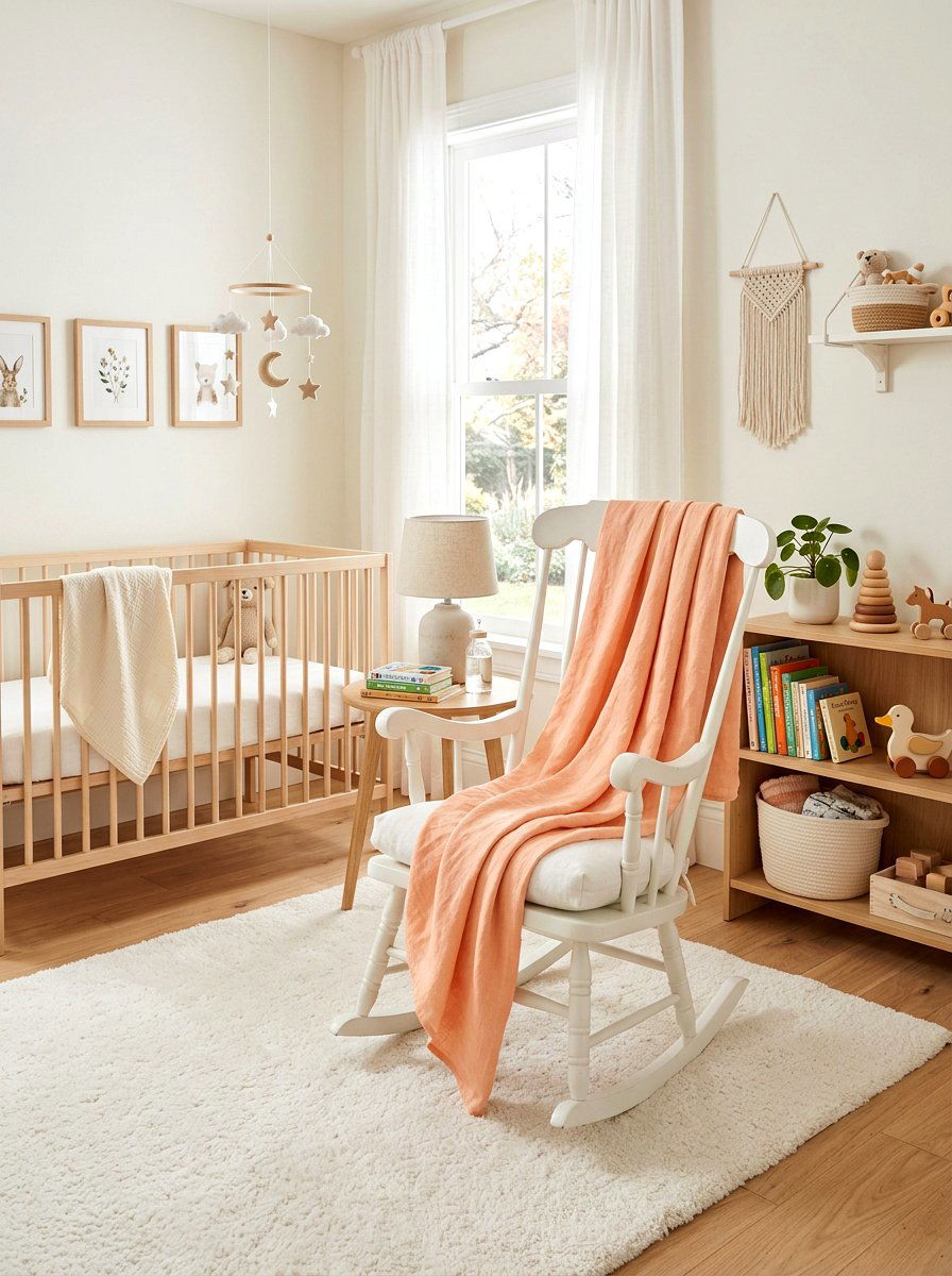 Peach Linen Throw - 25 Spring Linen Throw Ideas