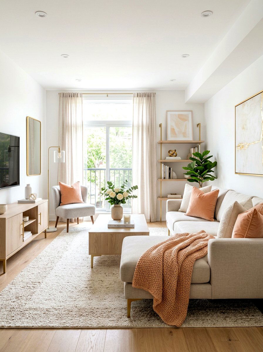 Peach Living Room Accent - 25 Spring Fruit Decor Ideas