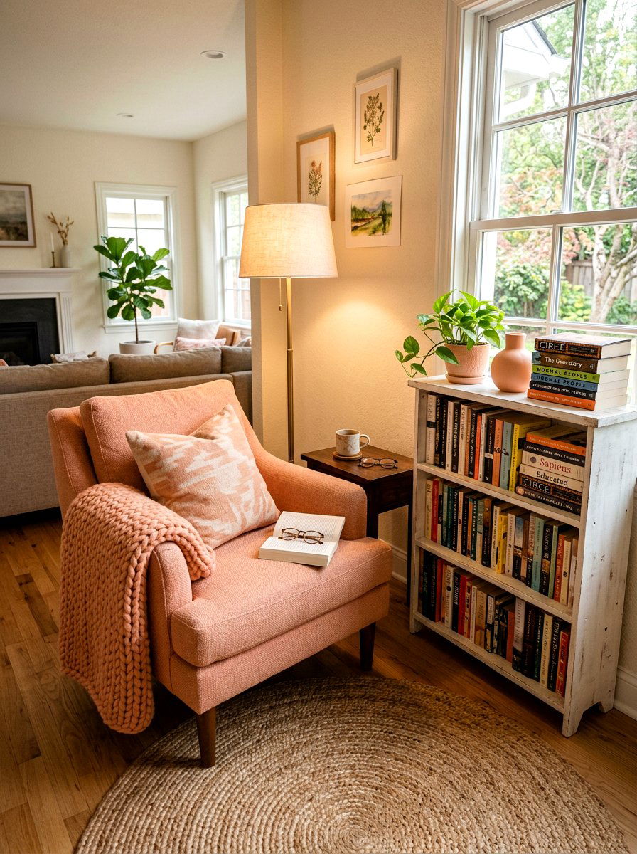 Peach Reading Nook Furniture - 25 Spring Peach Decor Ideas
