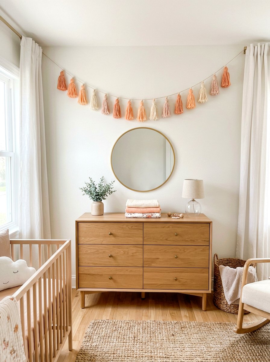 Peach Spring Tassel Garland - 25 Spring Tassel Garland Ideas