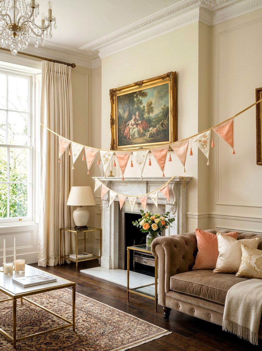 Peaches And Cream Spring Bunting - 25 Spring Banner Ideas