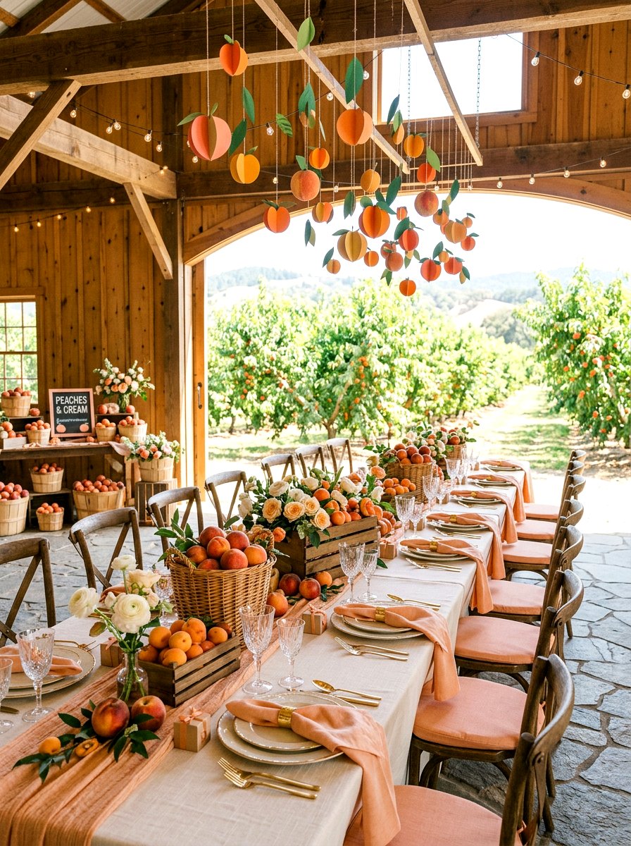 Peaches and cream theme - 25 Spring First Birthday Decor Ideas