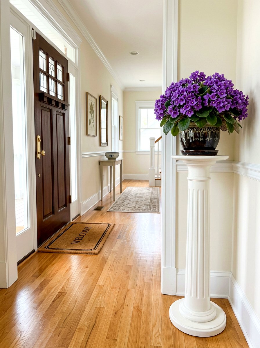 Pedestal Plant Stand - 25 Spring African Violet Display Ideas