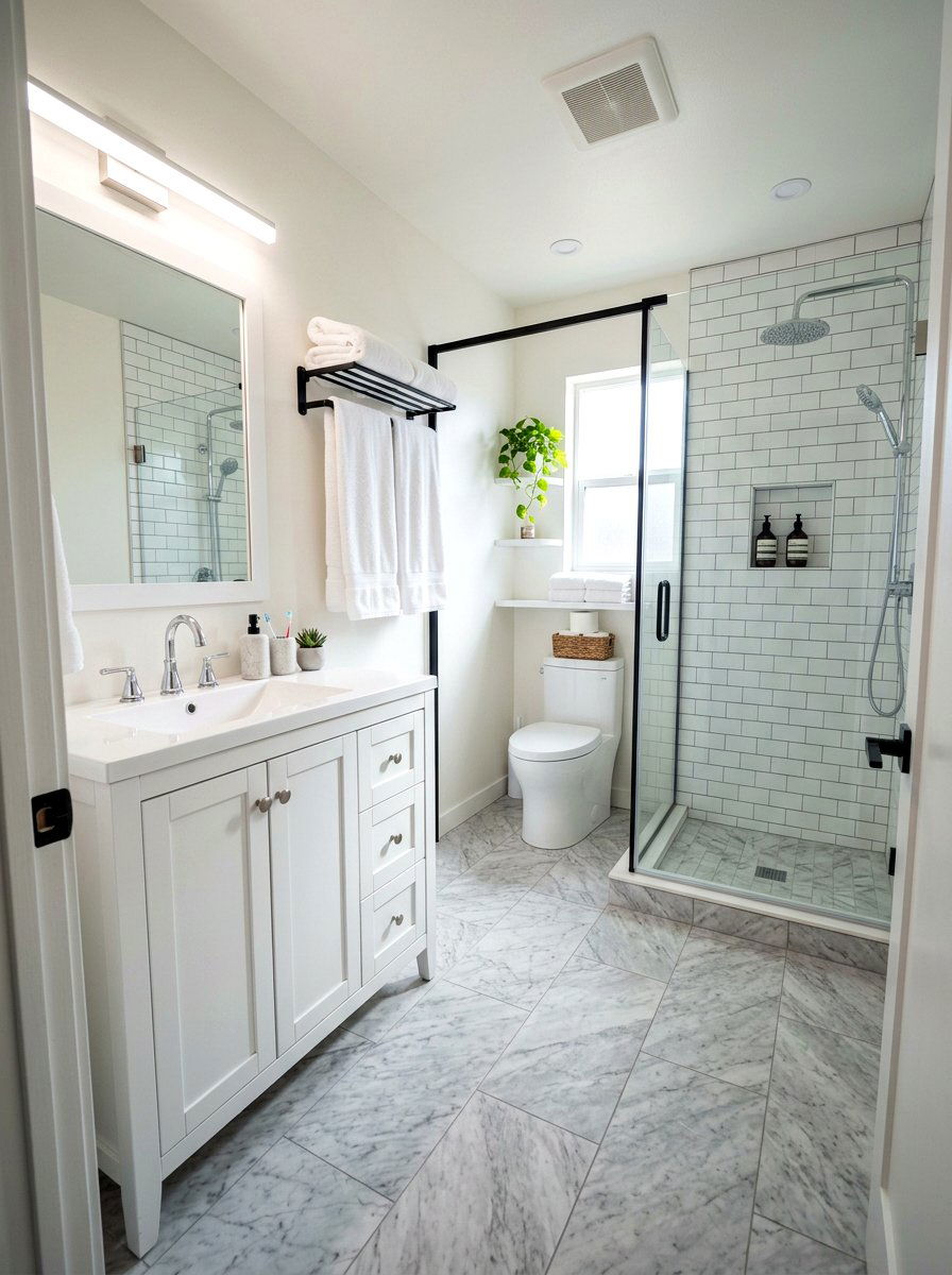 Peel And Stick Floor Tiles - 25 Spring Rental Friendly Decor Ideas