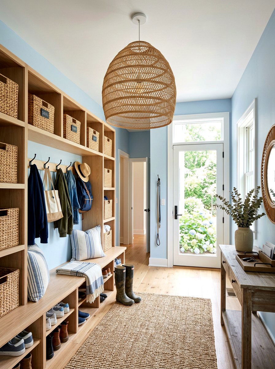 Pendant lighting - 25 Spring Mudroom Decor Ideas