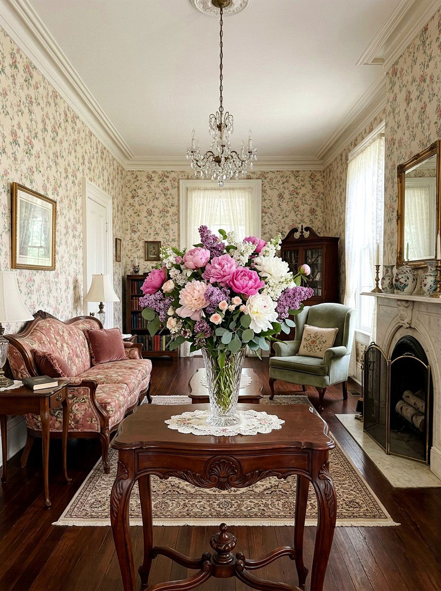 Peony And Lilac Bouquet - 25 Spring Peony Arrangement Ideas