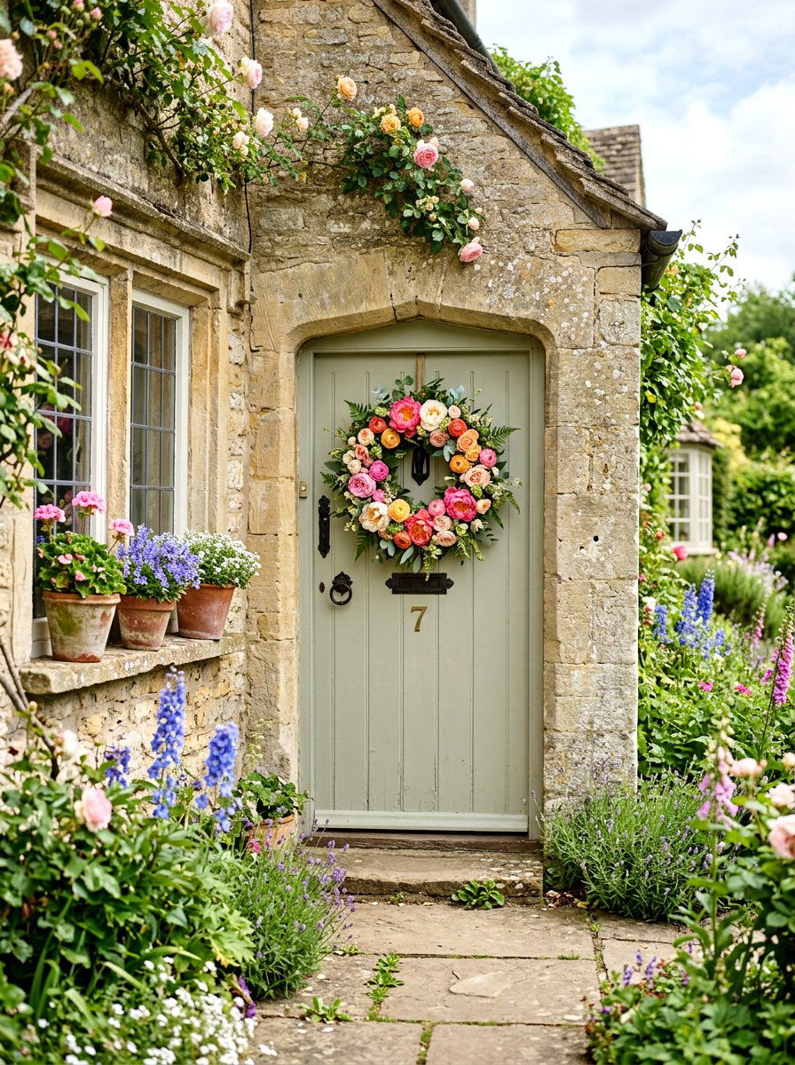 Peony And Ranunculus Wreath - 25 Spring Peony Wreath Ideas