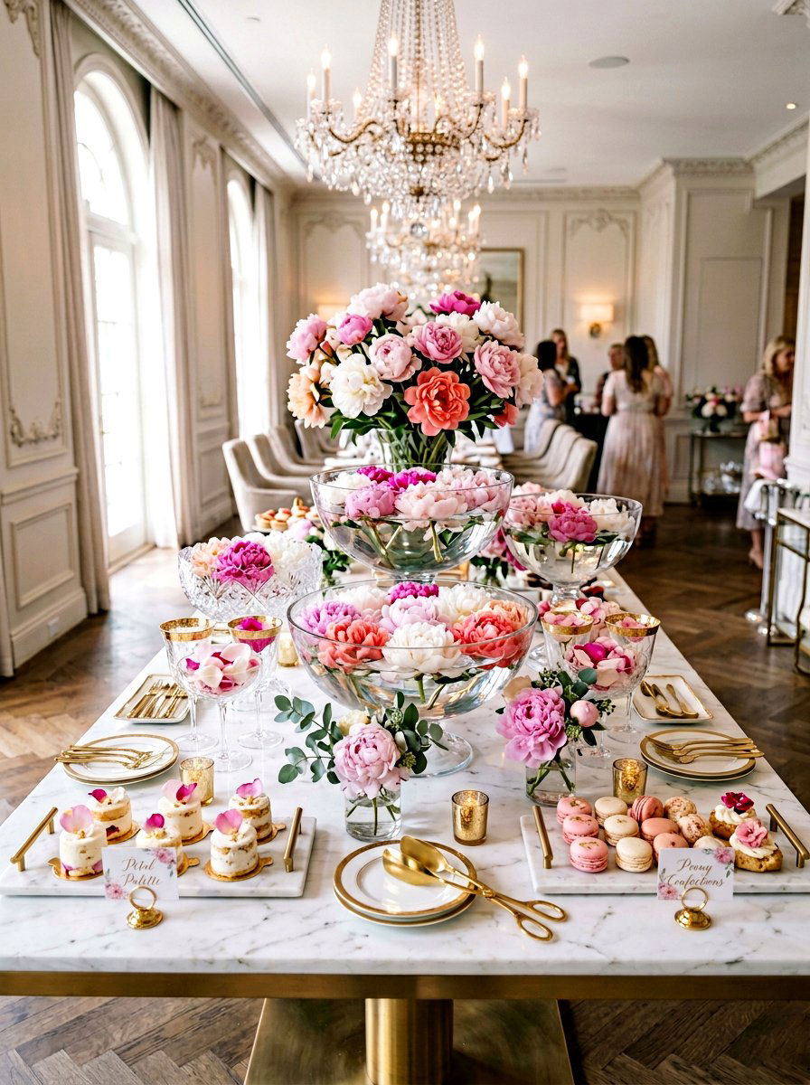 Peony Buffet - 25 Spring Buffet Decor Ideas