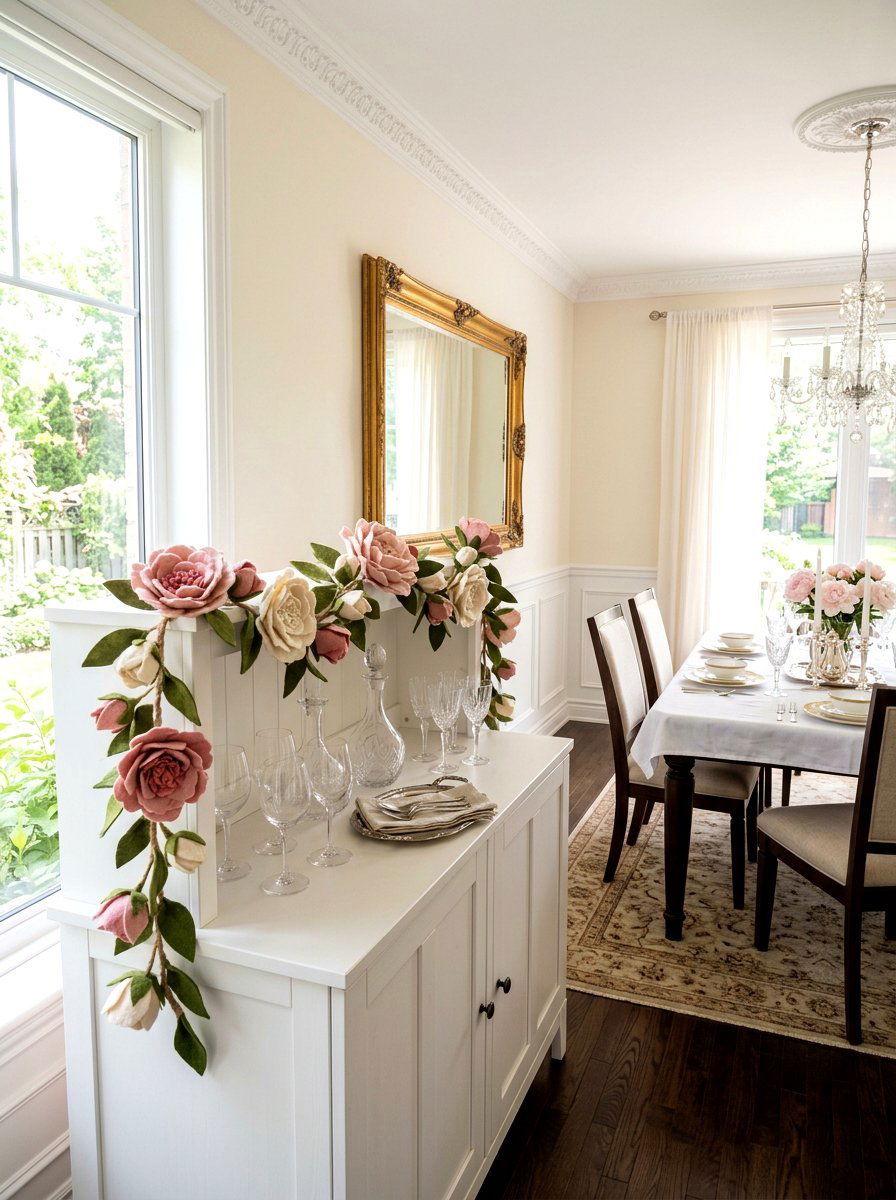 Peony Felt Garland - 25 Spring Felt Garland Ideas