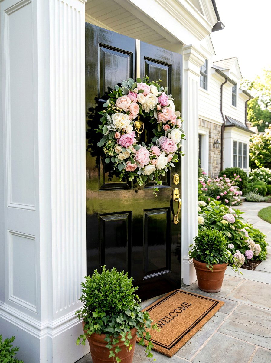 Peony Floral Wreath - 25 Spring Wreath Ideas