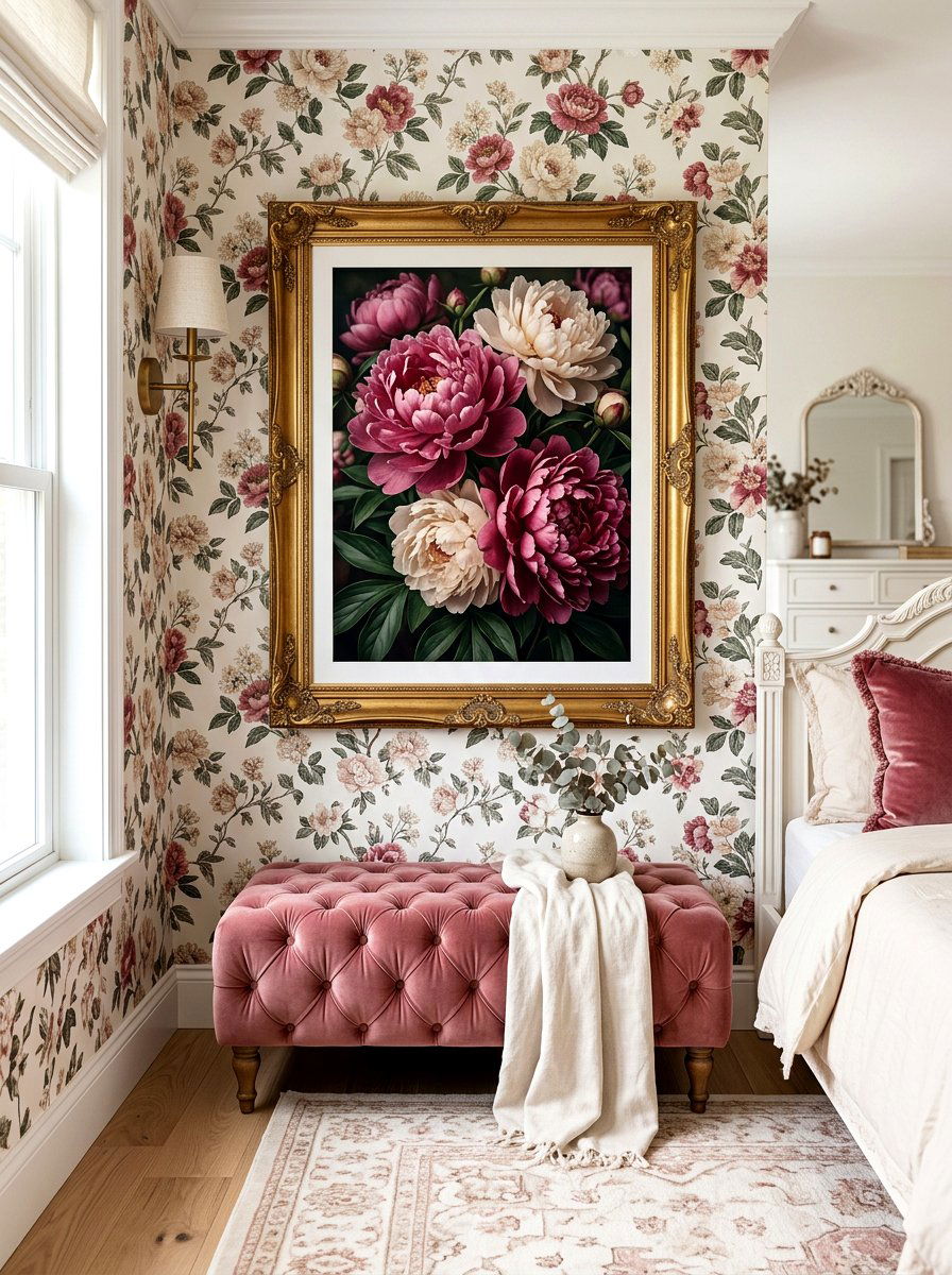 Peony Flower Portrait - 25 Spring Printable Art Ideas