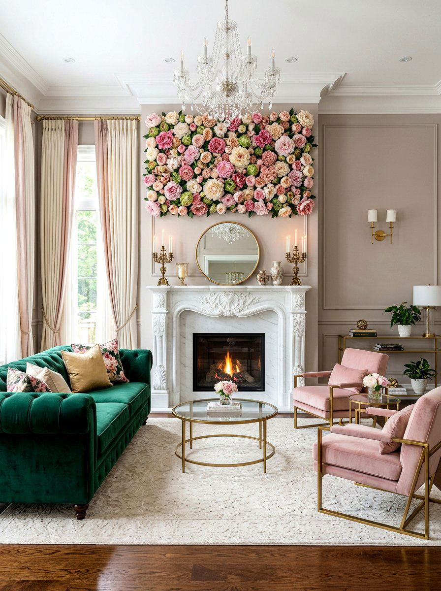 Peony Flower Wall Decor - 25 Spring Free Printable Decor Ideas