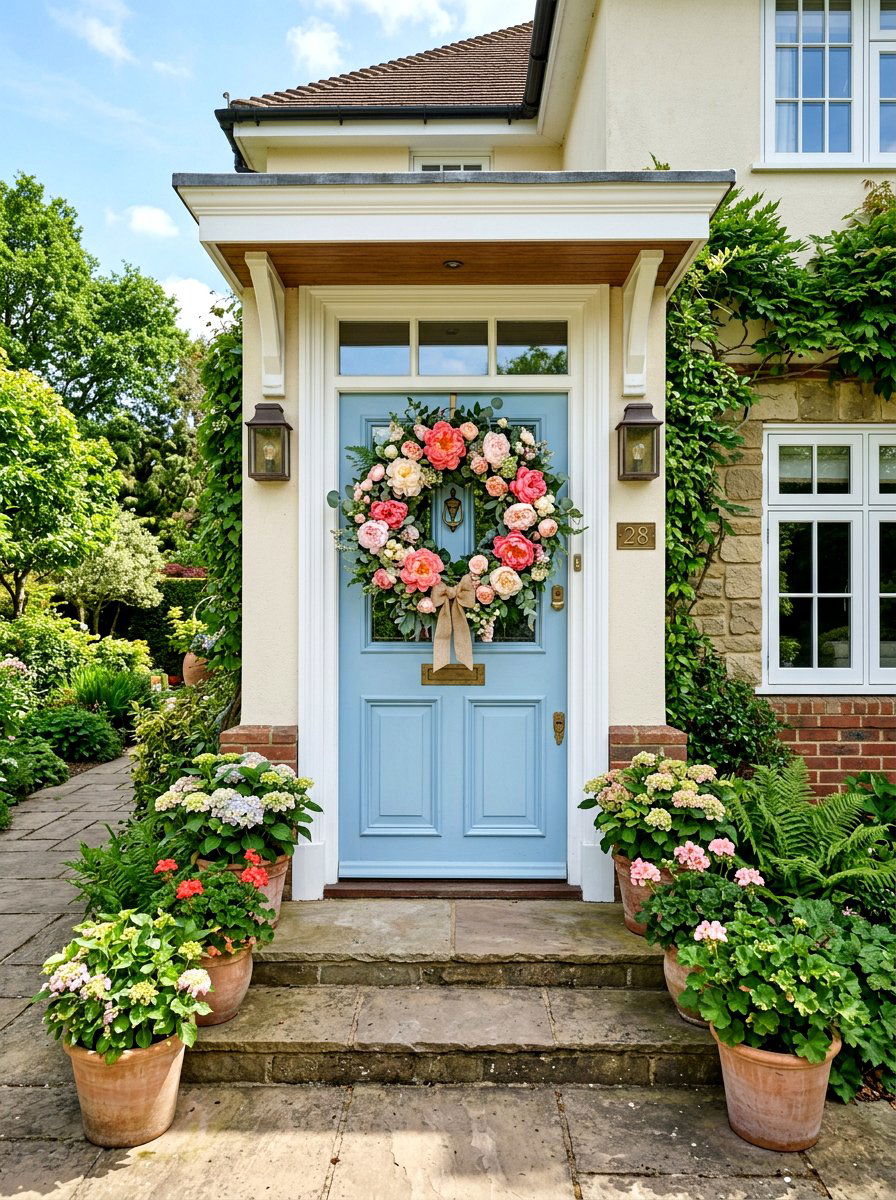 Peony Flower Wreath - 25 Spring Oversized Wreath Ideas