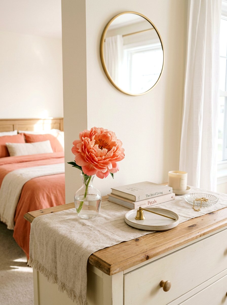 Peony Flower - 25 Spring Bedroom Dresser Decor Ideas