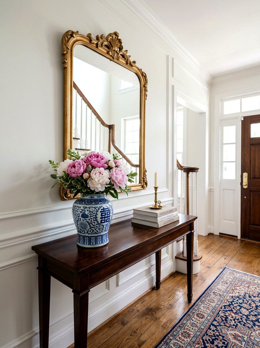 Peony In Blue Ginger Jar - 25 Spring Peony Arrangement Ideas