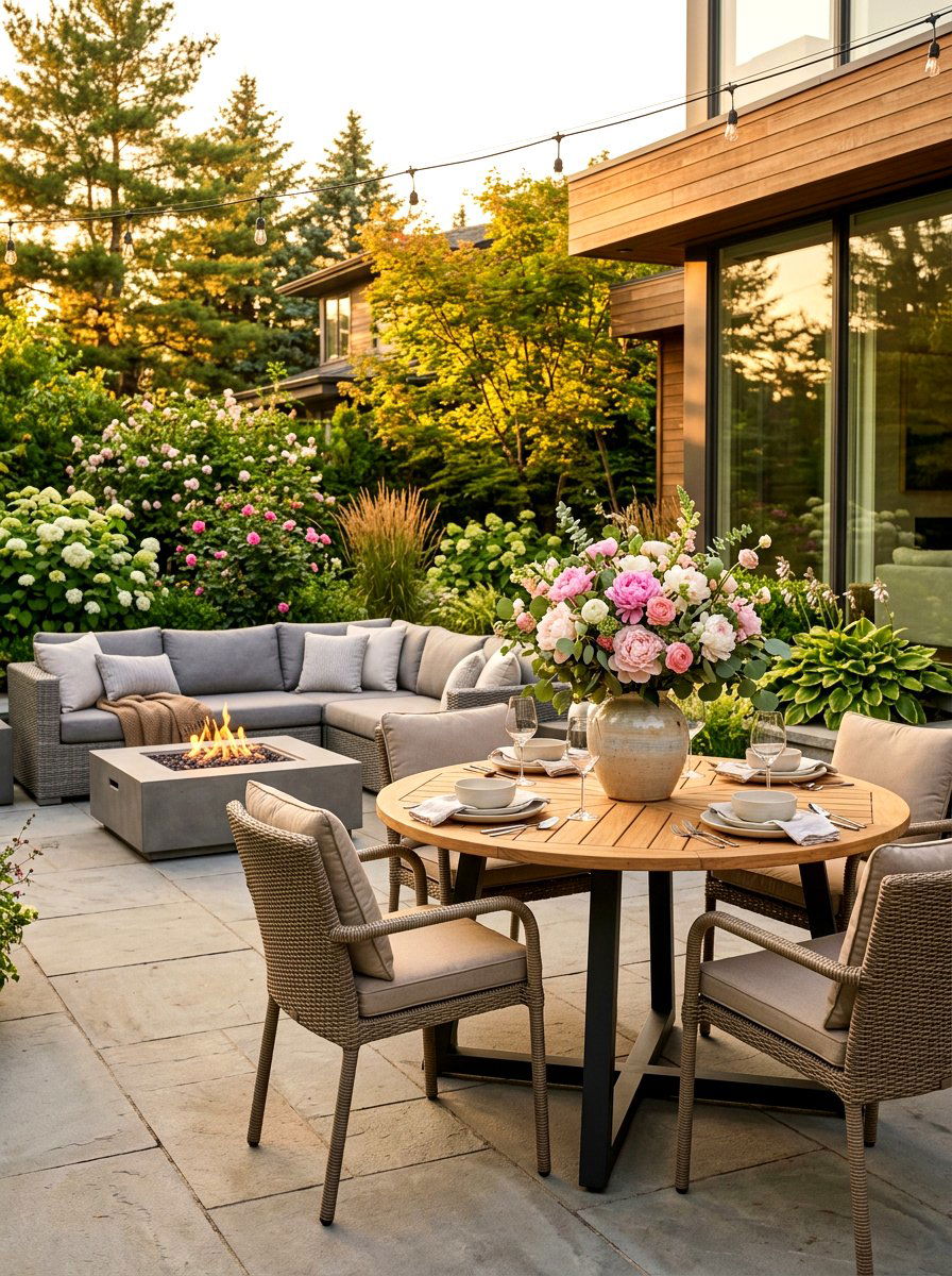 Peony Outdoor Patio Table - 25 Spring Peony Arrangement Ideas