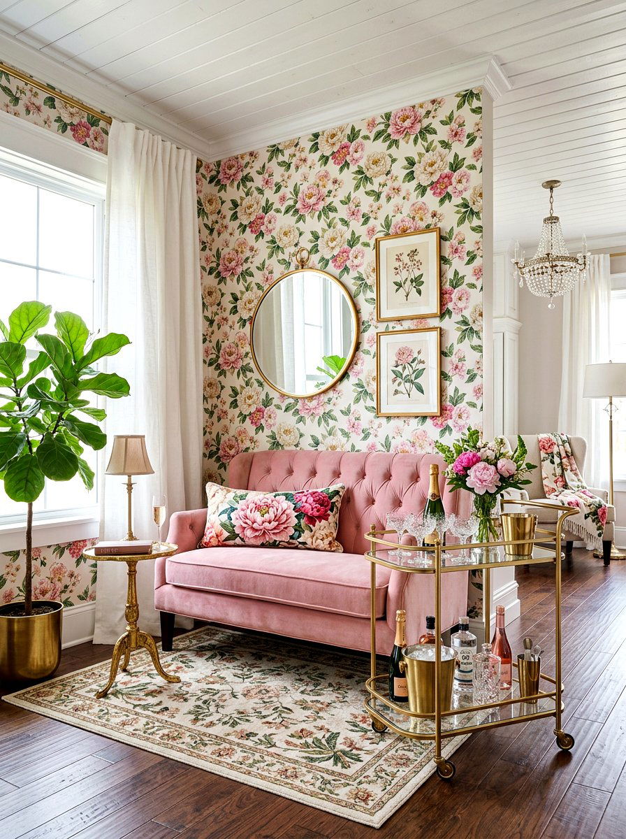 Peony Print Lumbar Pillow - 25 Spring Lumbar Pillow Ideas