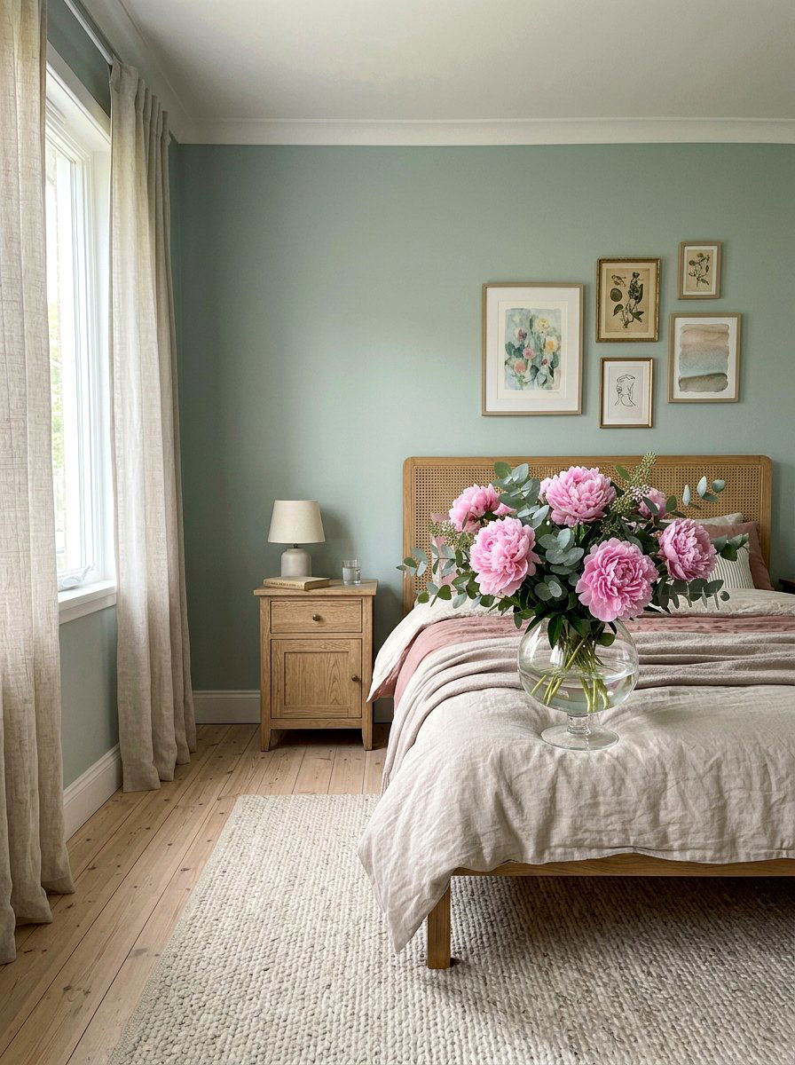 Peony and eucalyptus bowl - 25 Spring Compote Bowl Ideas