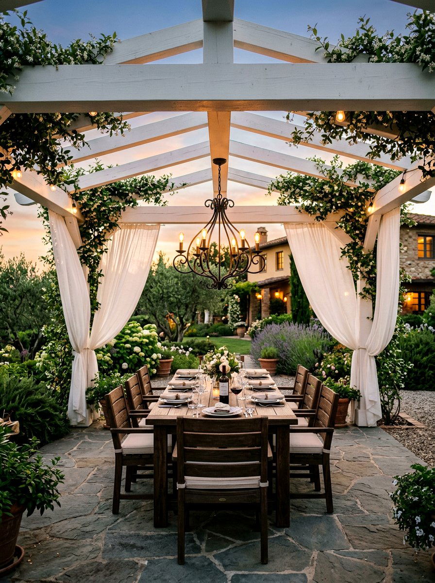 Pergola Dining Area - 25 Spring Al Fresco Dining Ideas