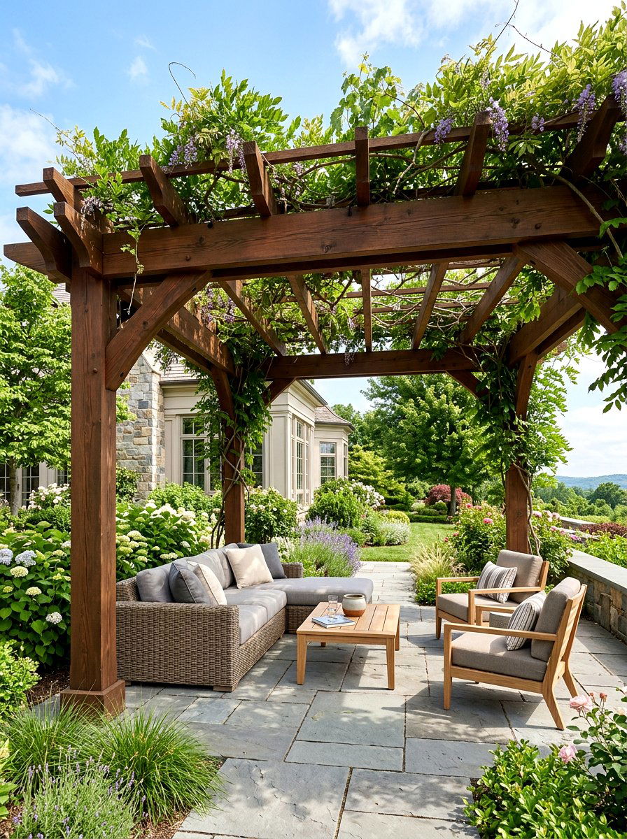 Pergola Shade Structure - 25 Spring Outdoor Entertaining Ideas