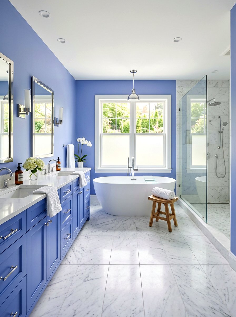 Periwinkle master bath - 25 Spring Pastel Color Palette Ideas