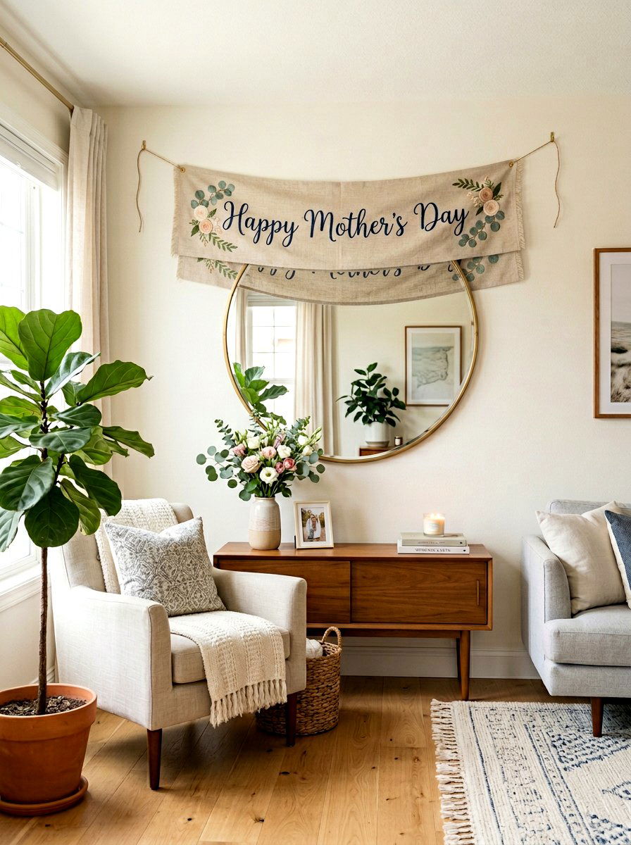 Personalized Banner - 25 Spring Mother's Day Decor Ideas