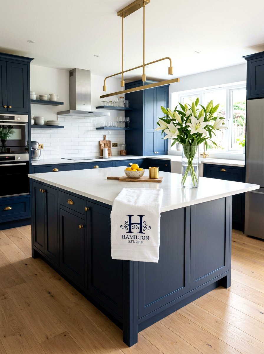 Personalized Family Initial - 25 Spring Kitchen Towel Ideas