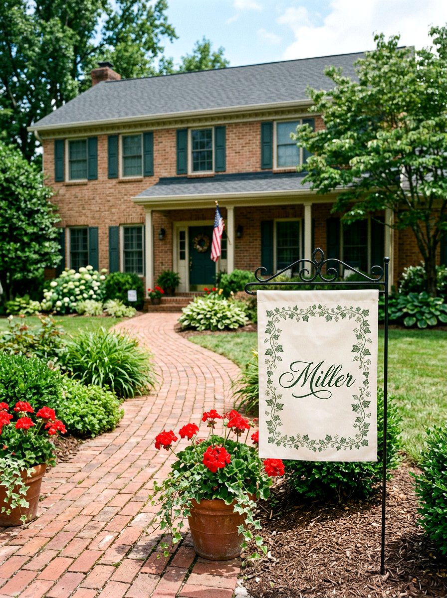 Personalized Family Name Flag - 25 Spring Yard Flag Ideas