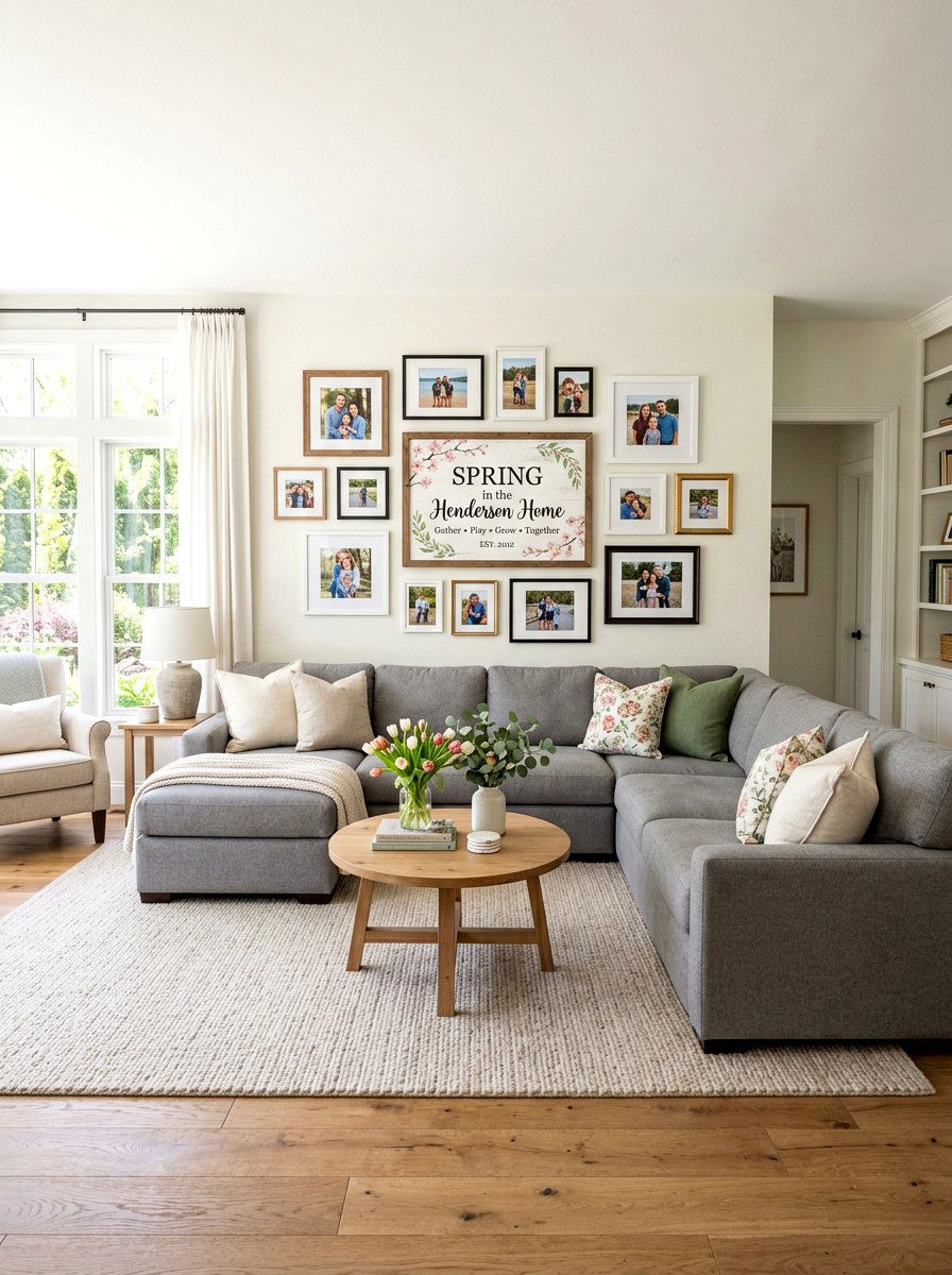 Personalized Family Spring Sign - 25 Spring Sign Decor Ideas