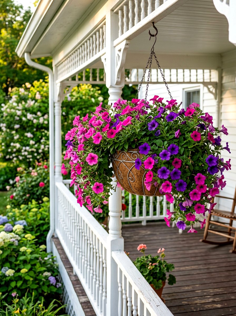 Petunia Hanging Basket - 25 Spring Hanging Basket Flower Ideas