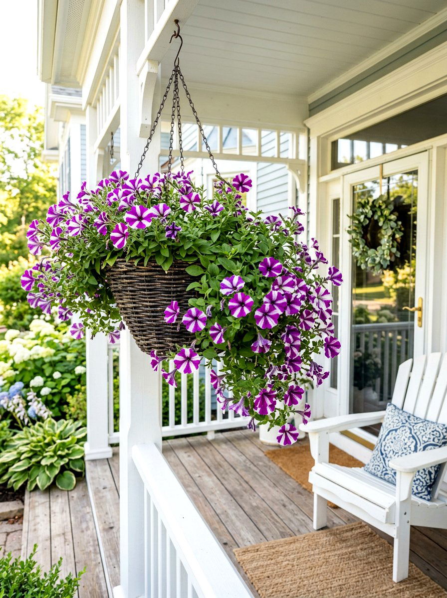 Petunia Hanging Basket - 25 Spring Annual Flower Ideas