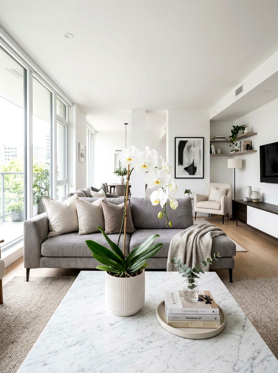 Phalaenopsis In White Ceramic Pot - 25 Spring Orchid Display Ideas