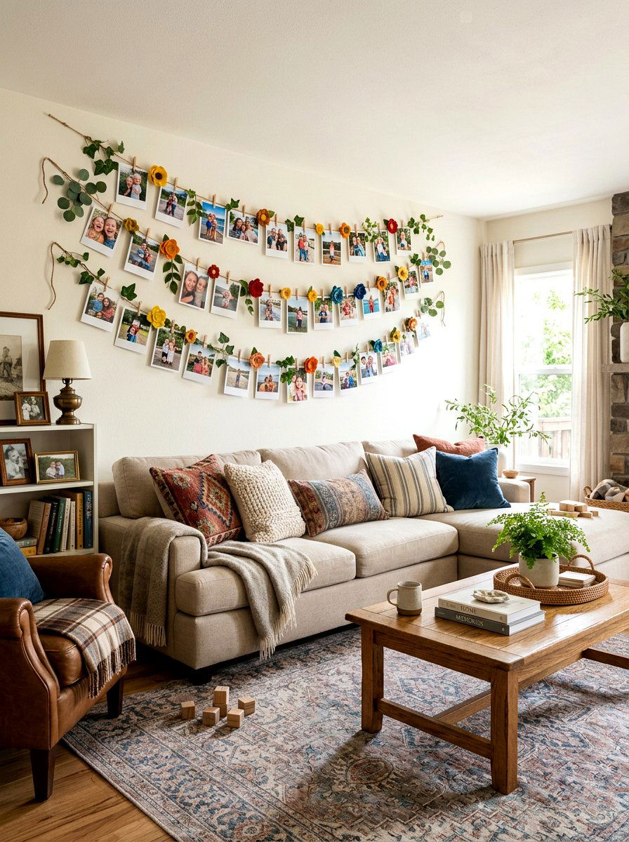 Photo Garland - 25 Spring DIY Garland Ideas