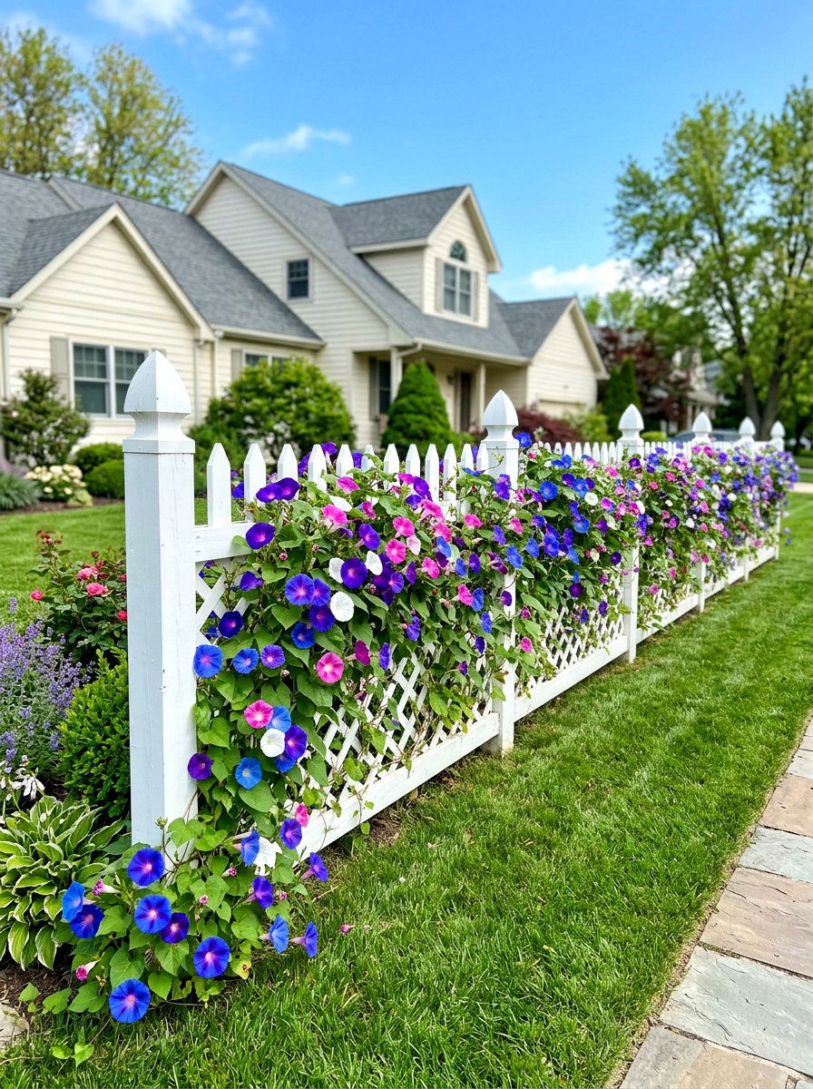 Picket Fence Trellis - 25 Spring Trellis Decor Ideas