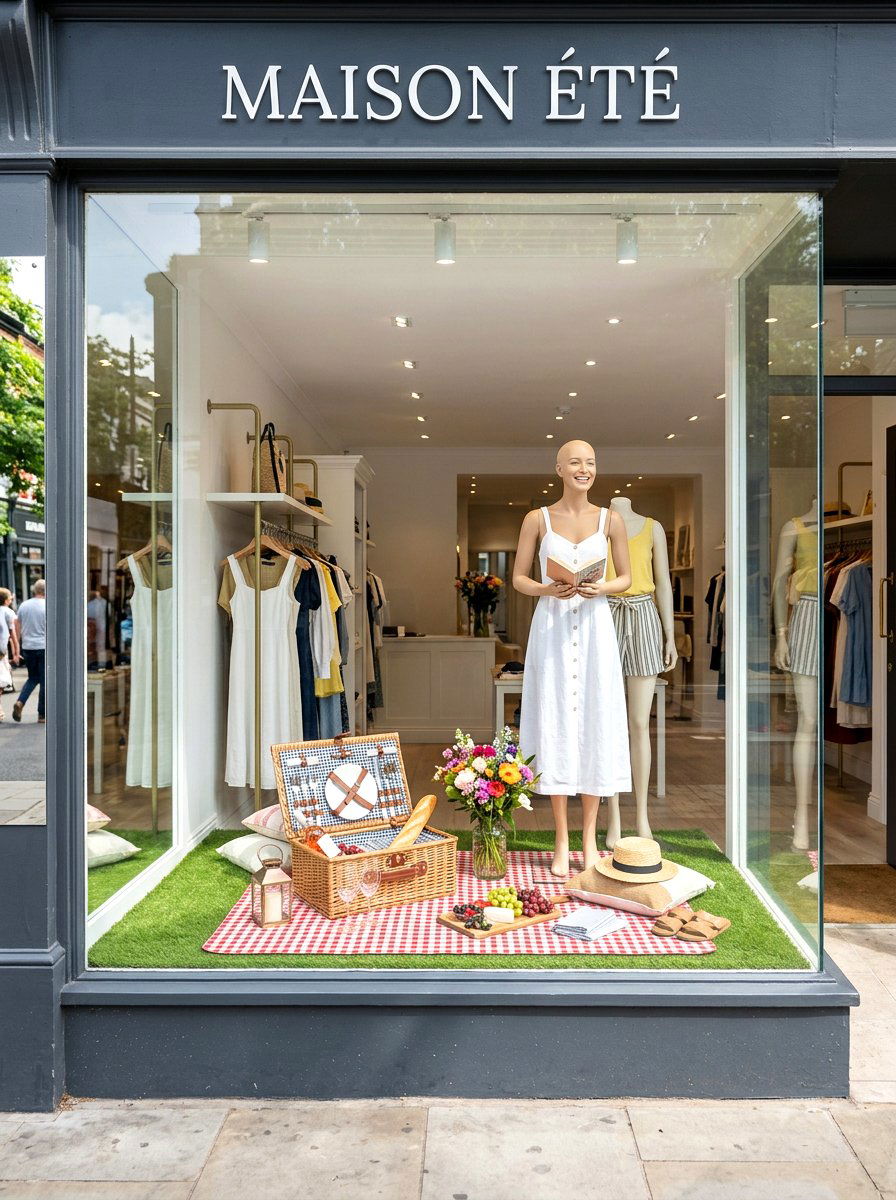 Picnic Scene Setup - 25 Spring Shop Window Ideas