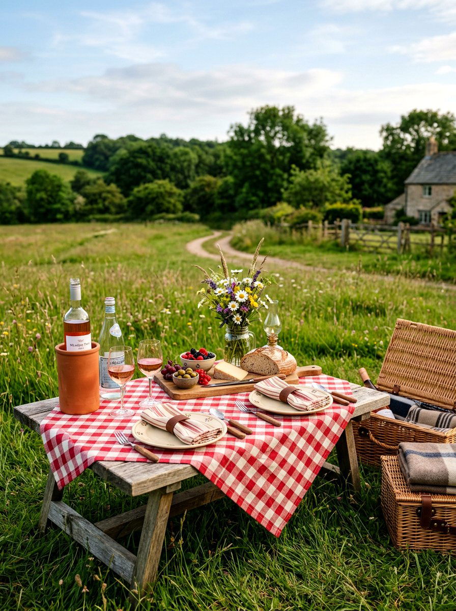 Picnic Scene Table - 25 Spring Retail Display Ideas