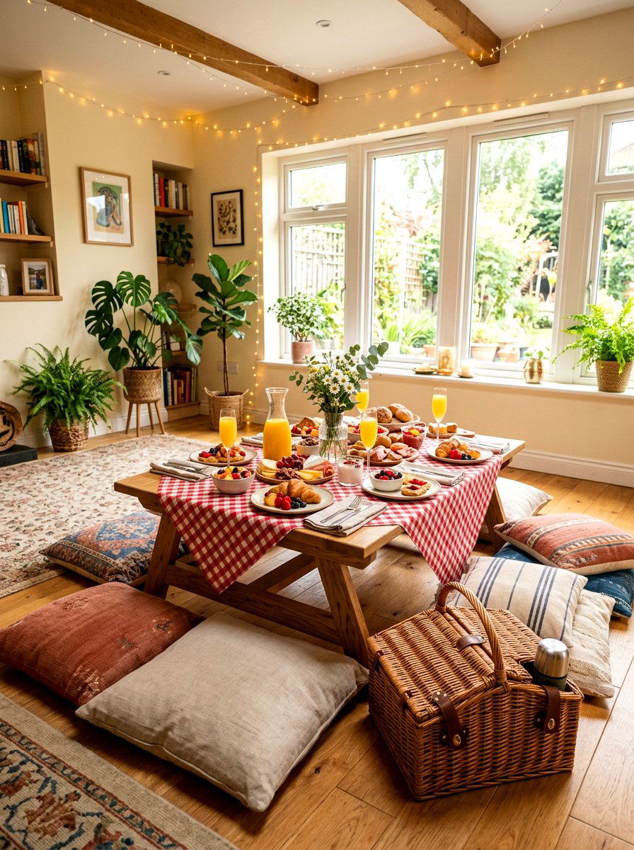 Picnic Style Brunch - 25 Spring Brunch Table Ideas