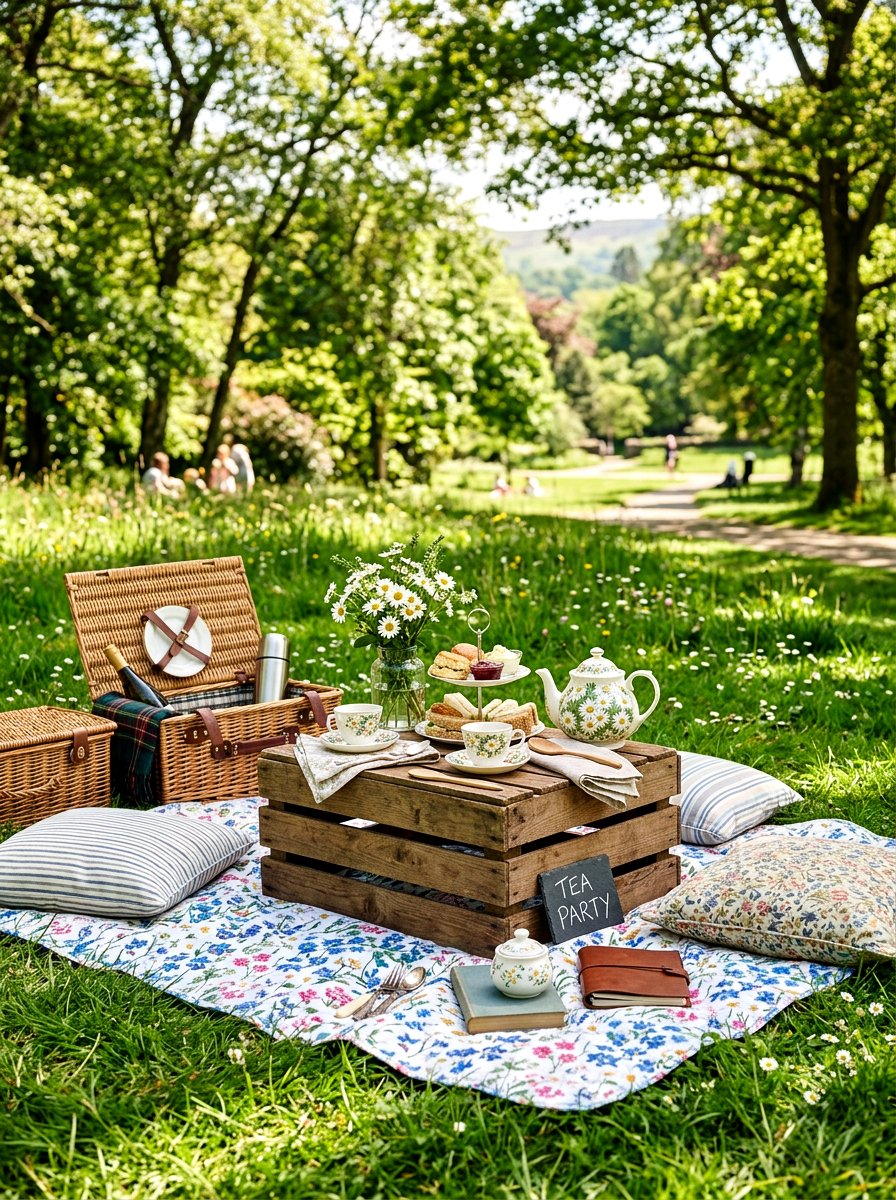 Picnic Tea Party - 25 Spring Tea Party Table Ideas