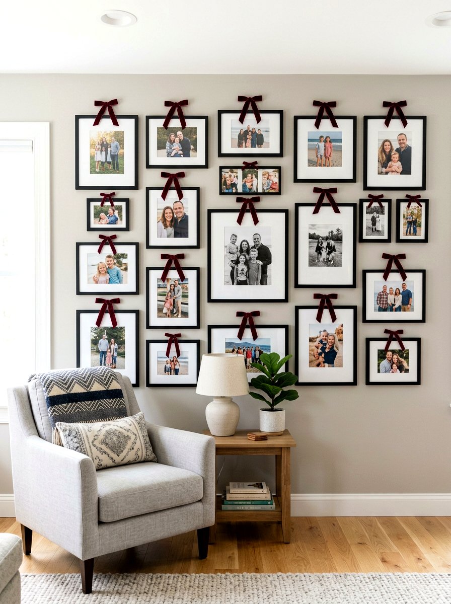 Picture Frame Bow - 25 Spring Bow Decor Ideas