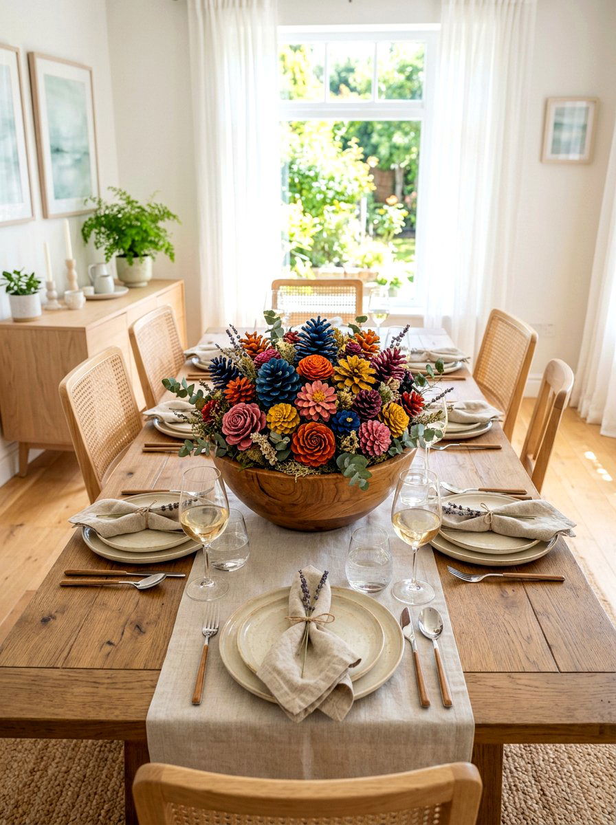 Pinecone Flower - 25 Spring Nature Craft Ideas