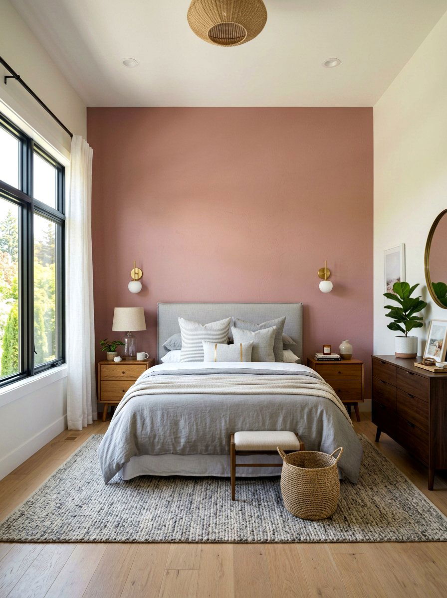 Pink Accent Wall Bedroom - 25 Spring Blush Pink Decor Ideas