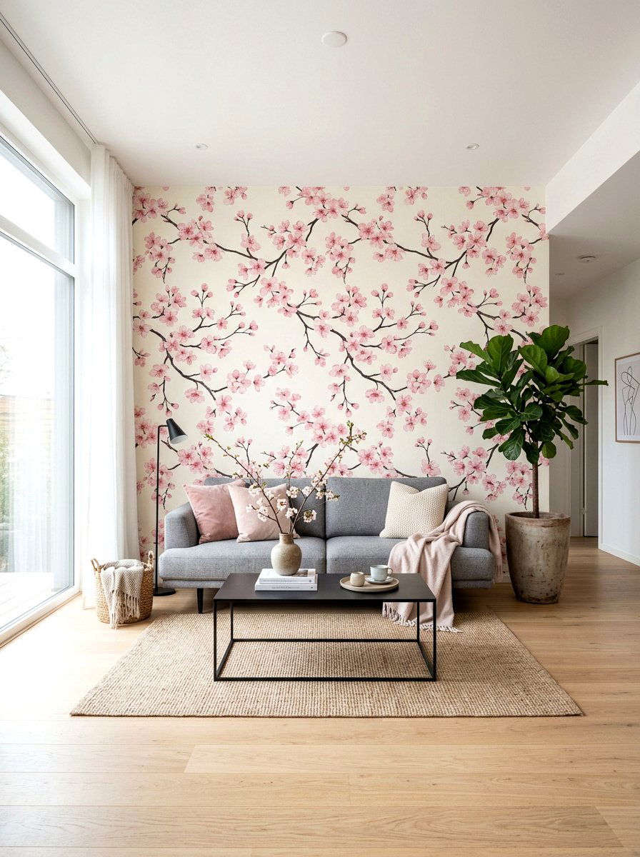 Pink Cherry Blossom - 25 Spring Floral Wallpaper Ideas
