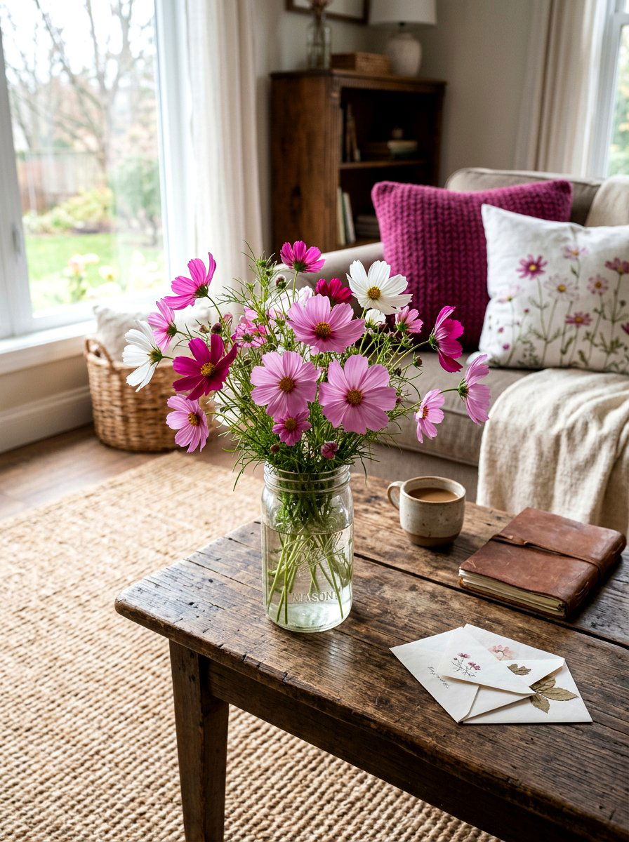 Pink Cosmos - 25 Spring Crepe Paper Flower Ideas