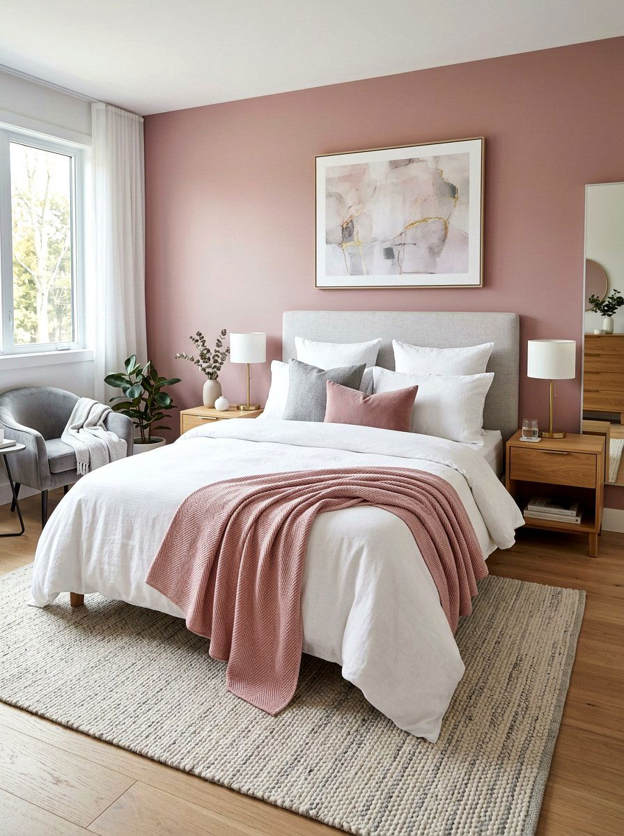 Pink Herringbone Cotton Throw - 25 Spring Cotton Throw Ideas