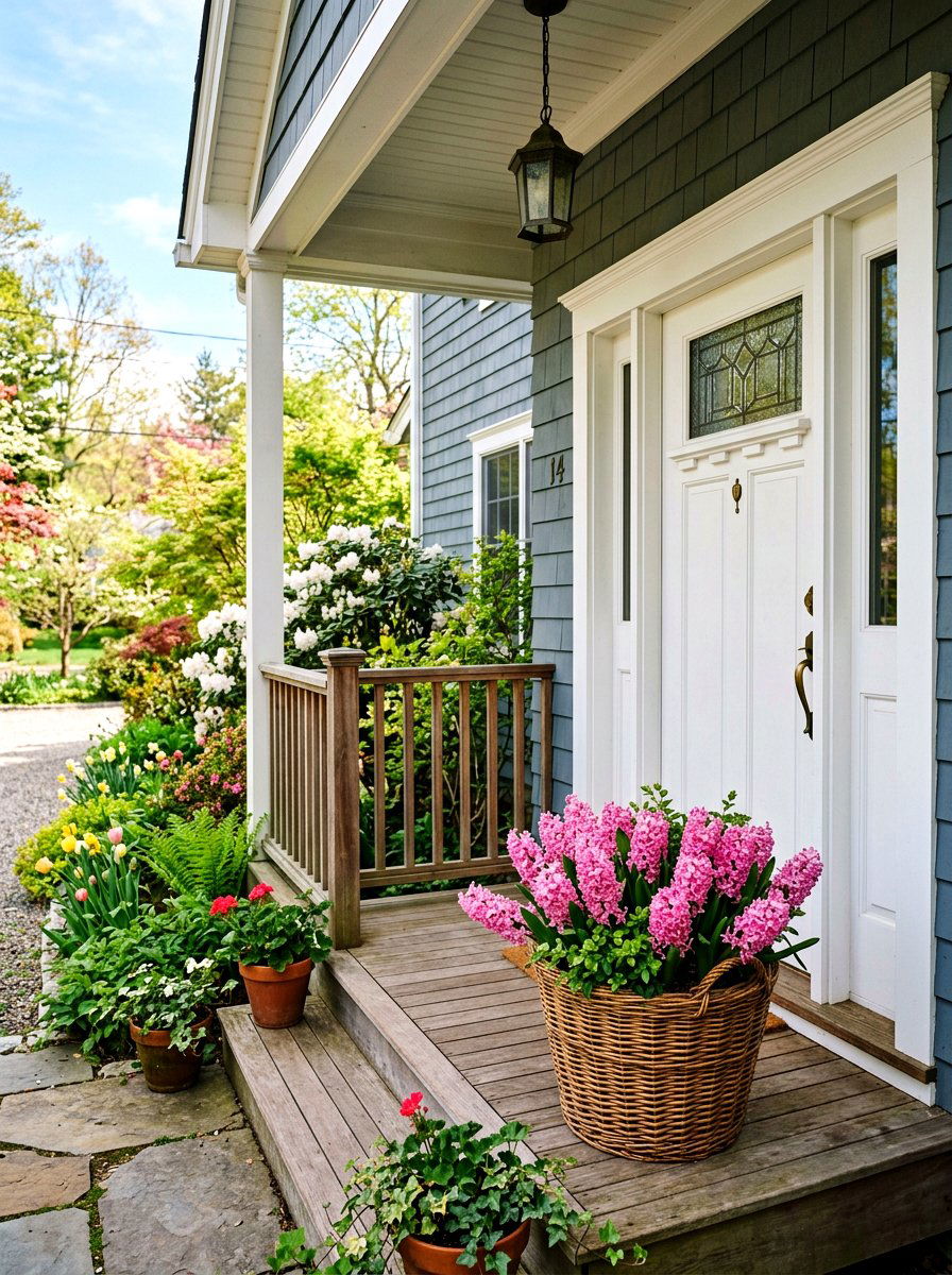 Pink Hyacinth Spring Basket - 25 Spring Hyacinth Arrangement Ideas