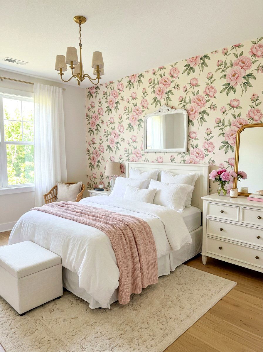 Pink Peony Bedroom - 25 Spring Preppy Decor Ideas