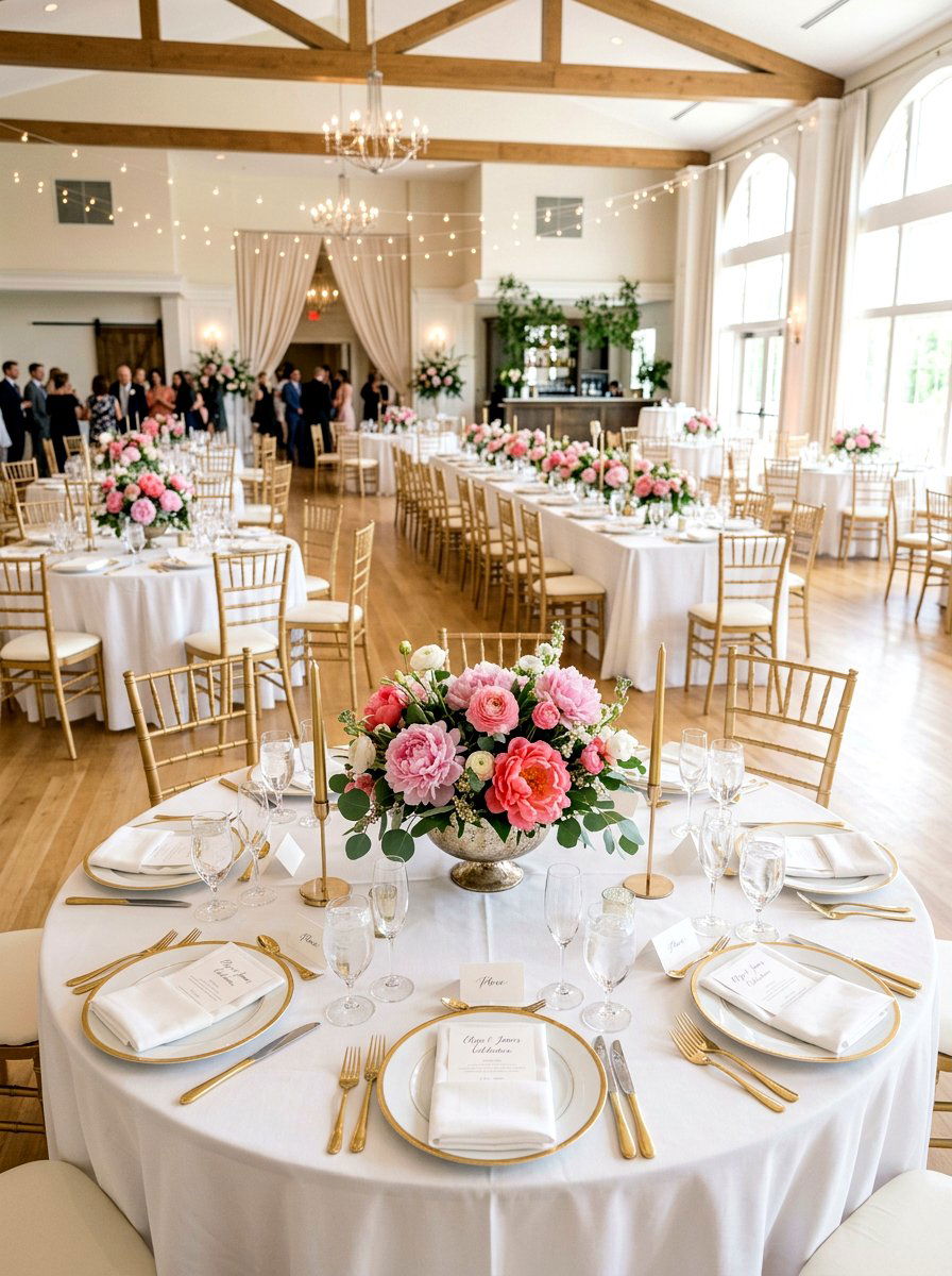 Pink Peony Centerpiece - 25 Spring Wedding Centerpiece Ideas