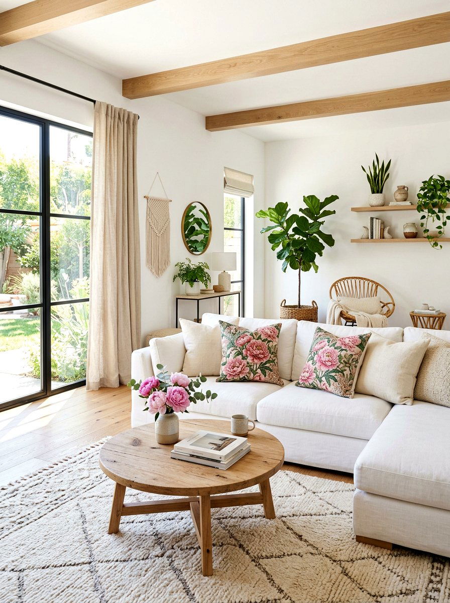 Pink Peony Decorative Pillow - 25 Spring Floral Pillow Ideas