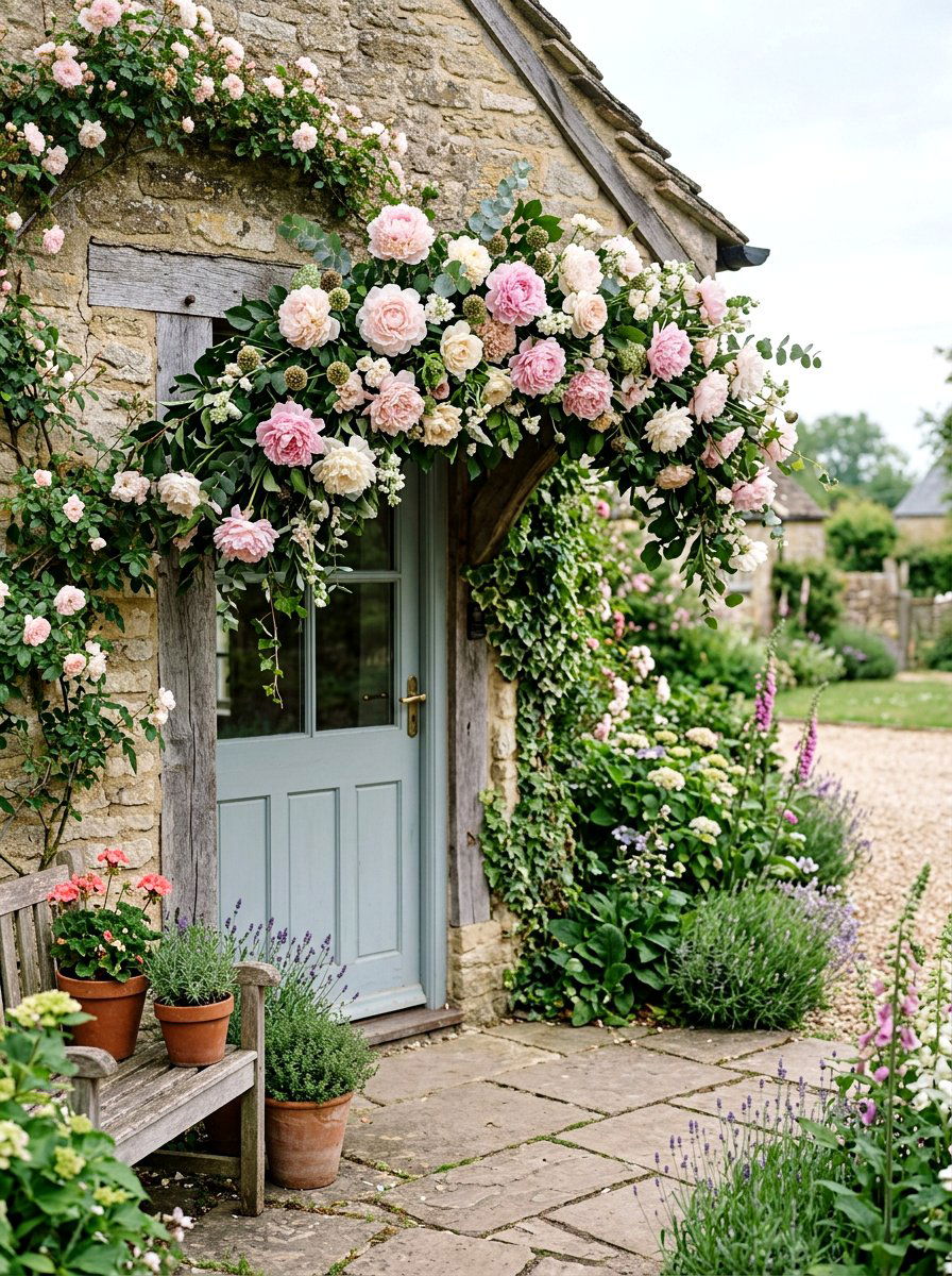 25 Spring Door Swag Arrangement Ideas for a Fresh Entry